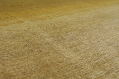 3x12 Olive, Green, Gold Color Hand Knotted Ombre 100% Wool Contemporary Oriental Rug