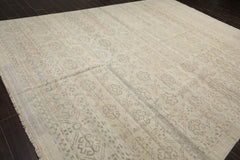 Multi Size Gray Beige Color Hand Knotted Oushak Wool Traditional Oriental Rug