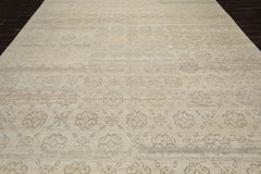 Multi Size Gray Beige Color Hand Knotted Oushak Wool Traditional Oriental Rug
