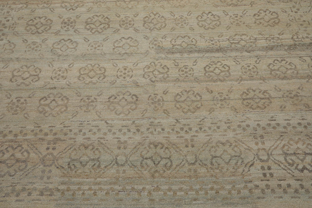 Multi Size Gray Beige Color Hand Knotted Oushak Wool Traditional Oriental Rug