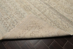 Multi Size Gray Beige Color Hand Knotted Oushak Wool Traditional Oriental Rug