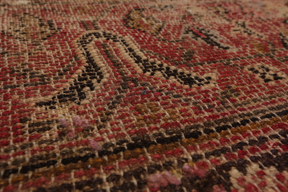 Palace Beige, Rust, Brown Color Hand Knotted Mahal 100% Wool Traditional Oriental Rug
