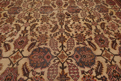 Palace Beige, Rust, Brown Color Hand Knotted Mahal 100% Wool Traditional Oriental Rug