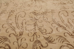 6x9 Beige, Brown, Color Hand Knotted 100% Wool Transitional Oriental Rug