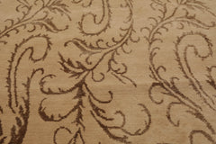6x9 Beige, Brown, Color Hand Knotted 100% Wool Transitional Oriental Rug
