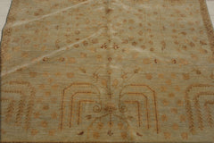 5x8 Moss, Gold, Brown Color Hand Knotted 100% Wool Transitional Oriental Rug