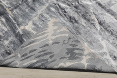 9x12 Tone on Tone Ash Gray, Ash Gray, Color Hand Knotted 100% Wool Modern Oriental Rug
