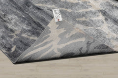9x12 Tone on Tone Ash Gray, Ash Gray, Color Hand Knotted 100% Wool Modern Oriental Rug