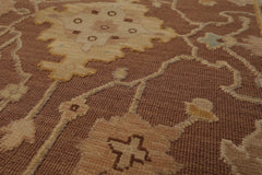 6x9 Mocha, Beige, Aqua Color Hand Knotted 100% Wool Traditional Oriental Rug