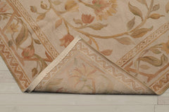 6x9 Beige, Tan, Light Gold Color Hand Knotted 100% Wool Traditional Oriental Rug