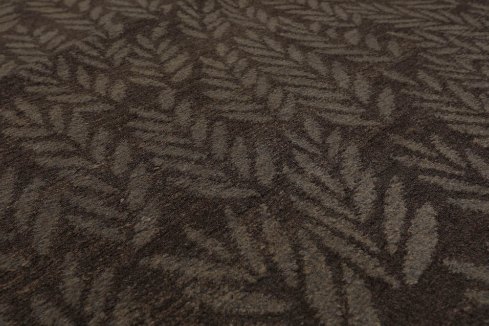 6x9 Taupe, Gray, Color Hand Knotted 100% Wool Transitional Oriental Rug