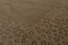 6x9 Tone on Tone Beige, , Color Hand Knotted Wool & Silk Modern Oriental Rug