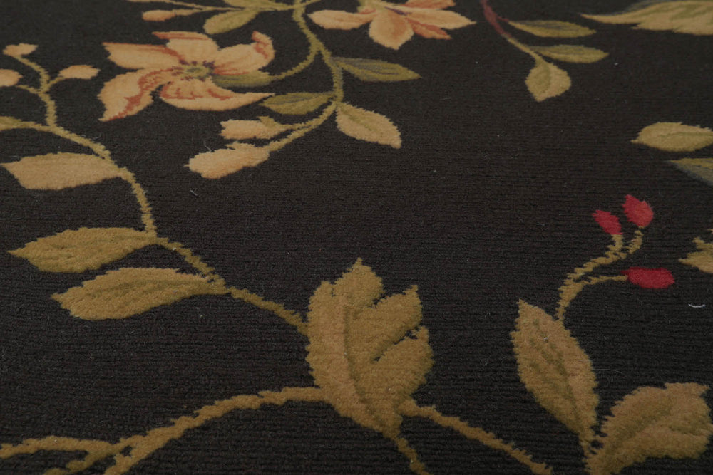 8x10 Dark Green, Lime, Rose Color Hand Knotted 100% Wool Traditional Oriental Rug