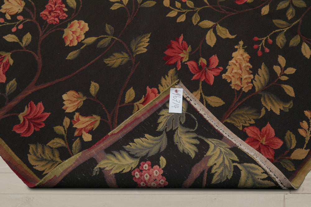 8x10 Dark Green, Lime, Rose Color Hand Knotted 100% Wool Traditional Oriental Rug