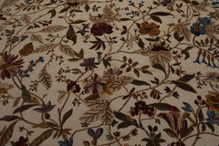 8x10 Beige, Rust, Green Color Hand Knotted 100% Wool Transitional Oriental Rug