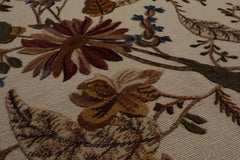 8x10 Beige, Rust, Green Color Hand Knotted 100% Wool Transitional Oriental Rug