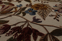 8x10 Beige, Rust, Green Color Hand Knotted 100% Wool Transitional Oriental Rug