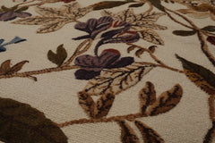 8x10 Beige, Rust, Green Color Hand Knotted 100% Wool Transitional Oriental Rug