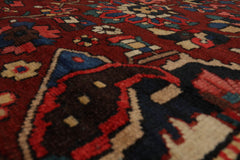 Palace Rust, Ivory, Navy Color Hand Knotted Bakhtiari 100% Wool Traditional Oriental Rug