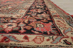 Palace Rose, Charcoal, Ivory Color Hand Knotted Lilihaan 100% Wool Traditional Oriental Rug