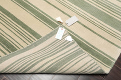 6x9 Beige, Mint, Color Hand Knotted 100% Wool Modern Oriental Rug