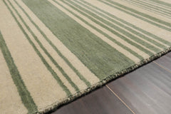 6x9 Beige, Mint, Color Hand Knotted 100% Wool Modern Oriental Rug