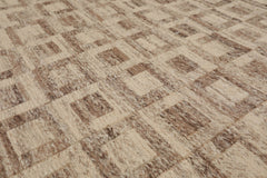 5x8 Beige, Brown, Color Hand Knotted Soumak 100% Wool Modern Oriental Rug