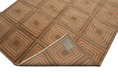 Knotted Rug Tan Beige Hand Knotted 6'x9' Tibetan Modern Contemporary 100% Wool Oriental Area Rug