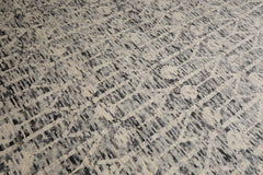 8x10 Ivory, Gray, Graphite Color Hand Knotted Oushak 100% Wool Oriental Rug