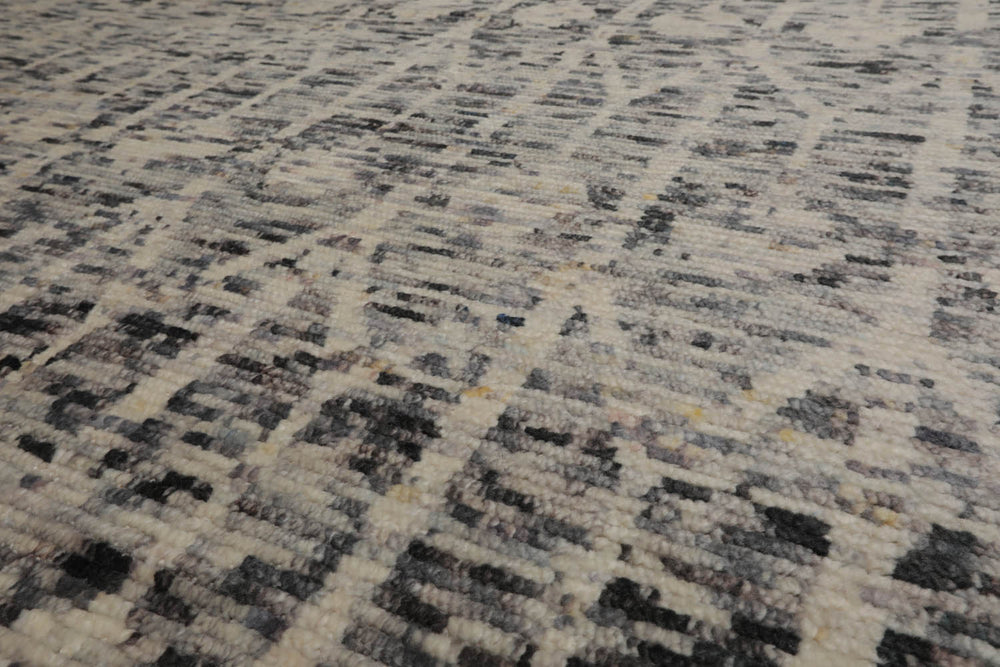 8x10 Ivory, Gray, Graphite Color Hand Knotted Oushak 100% Wool Oriental Rug