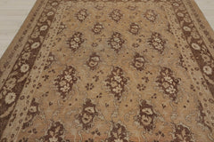 8x11 Tan, Beige, Brown Color Hand Knotted Chobi Peshawar 100% Wool Traditional Oriental Rug