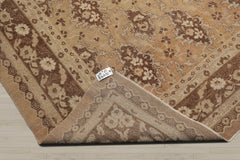 8x11 Tan, Beige, Brown Color Hand Knotted Chobi Peshawar 100% Wool Traditional Oriental Rug