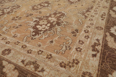 8x11 Tan, Beige, Brown Color Hand Knotted Chobi Peshawar 100% Wool Traditional Oriental Rug