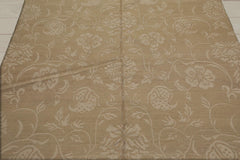 6x9 Beige Tone On Tone, , Color Hand Knotted Wool & Silk Transitional Oriental Rug