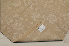 6x9 Beige Tone On Tone, , Color Hand Knotted Wool & Silk Transitional Oriental Rug