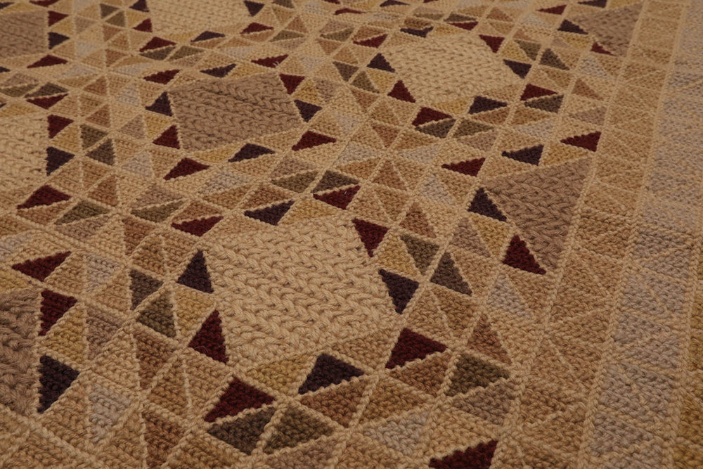 6x9 Tan, Brown, Chocolate Color Hand Knotted Soumak 100% Wool Traditional Oriental Rug