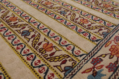 4x6 Beige, Blue, Mustard Color Hand Knotted 100% Wool Transitional Oriental Rug