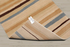 3x5 Beige, Tan, Brown Color Hand Knotted Tibetan 100% Wool Modern & Contemporary Oriental Rug