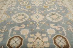 9x12 Celadon, Beige, Gray Color Hand Knotted 100% Wool Traditional Oriental Rug