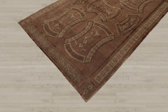 4x6 Taupe, Brown, Beige Color Hand Knotted Tibetan 100% Wool Transitional Oriental Rug