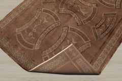 4x6 Taupe, Brown, Beige Color Hand Knotted Tibetan 100% Wool Transitional Oriental Rug