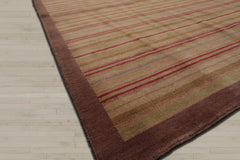 4x6 Sage, Taupe, Coral Color Hand Knotted Tibetan 100% Wool Modern & Contemporary Oriental Rug
