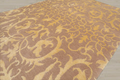 4x6 Beige, Light Gold, Color Hand Knotted Tibetan 100% Wool Transitional Oriental Rug