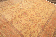 9x12 Beige, Blush, Gray Color Hand Knotted Oushak Wool Traditional Oriental Rug