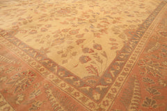 9x12 Beige, Blush, Gray Color Hand Knotted Oushak Wool Traditional Oriental Rug