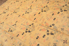8x11 Ivory, Gray, Blush Color Hand Knotted Turkish Oushak Wool Transitional Oriental Rug