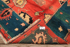 9x12 Coral, Turquoise, Teal Color Hand Knotted Turkish Oushak Wool Oriental Rug