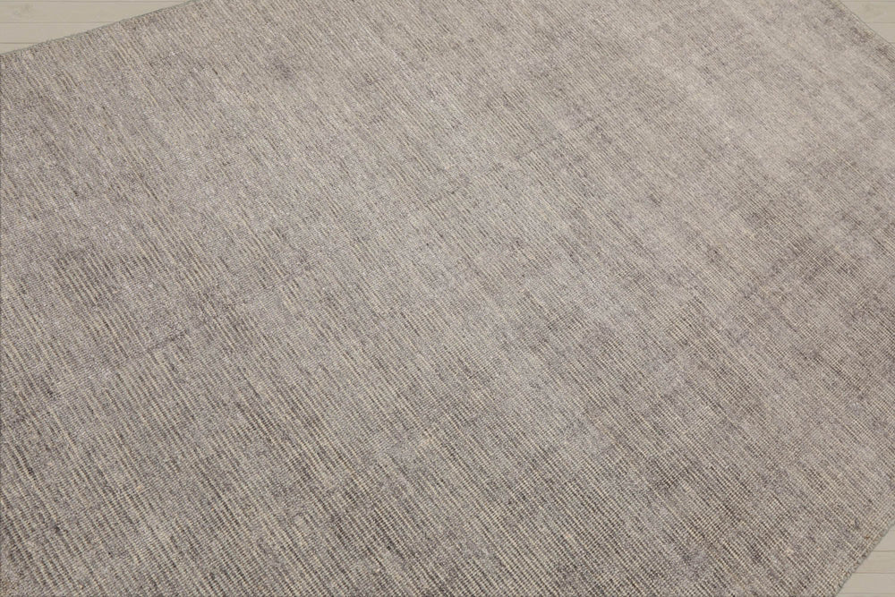 5x8 Taupe, Ivory, Color Hand Knotted 100% Wool Modern & Contemporary Oriental Rug