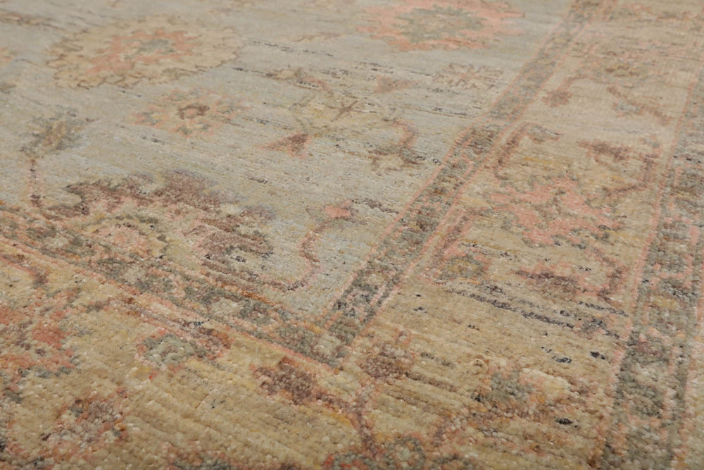4x6 Mint, Pistacchio, Blush Color Hand Knotted Afghan Oushak 100% Wool Traditional Oriental Rug