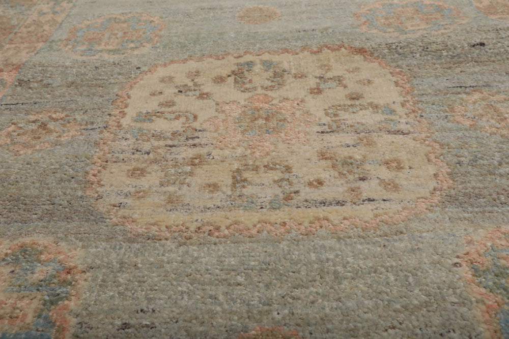 3x5 Slate, Blush, Beige Color Hand Knotted Afghan Oushak 100% Wool Traditional Oriental Rug